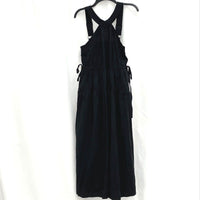 NWT Madewell Black Cotton Adjustable Strap Waist Tied Long Dress Women’s Sz 2