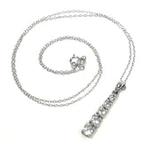 Sterling Silver 18" White Spinel 5-Stone Journey Necklace By Ross-Simons, 2.44g