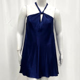 NWT Banana Republic Blue Silk Twist Strap Short Dress Women’s Sz M