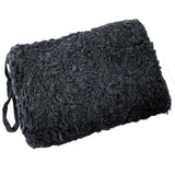 30s / 40s Vintage Black Genuine Persian Lamb Mouton Fur / Wool Muff Hand Warmer