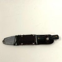 Vintage West-Cut Hunting/Fishing Fixed-Blade Knife w Sheath