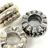 Pandora Sterling Silver Various Spacer Slide Charms, 5.31g