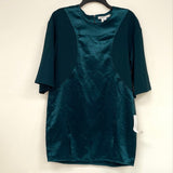 NWT BCBGENERATION Jewel Tone Green Satin & Crepe Sheath Dress Women’s Sz XS
