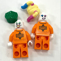 LEGO Batman; Prison Suit Joker sh0598 And Harley Quinn sh0599 Minifigures