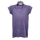 Wmns LULULEMON Dusty Purple Swiftly Tech Short Sleeve Stretch Shirt Sz 4