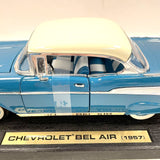 Road Legends 1957 Blue/White Chevrolet Bel Air 1:18 Die Cast Scale Car Model