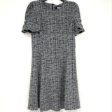 NWT DKNY Black White Knit Short Sleeve Dress Women’s Sz 10