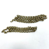 10.72g Vintage 14K Gold Electrum Handmade Chain Sections, 16.75" & 13.75"