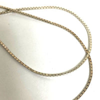 18" Sterling Silver 1.1mm Box Chain Necklace, 4.96g