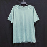 Mens LULULEMON Mint Blue Metal Vent Short Sleeve Athletic Stretch Shirt Sz L