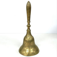 Etched Handheld 12” Brass Bell