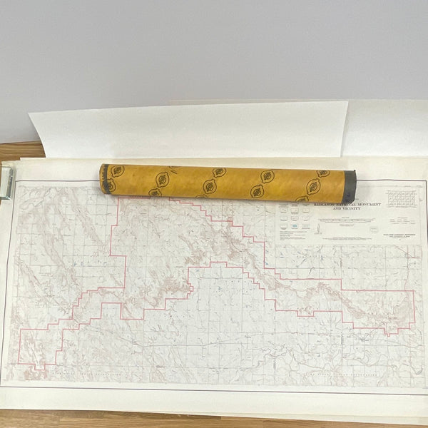 Pair of 1960 USGS S Dakota Badlands Natl Monument Plat Maps - Polyconic Proj