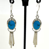 925 Sterling Silver Modern Southwestern Fringe Dangle Earrings