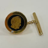 10K Yellow Gold John Deere Commemorative Pin w/ Diamond Accent, 4.71g