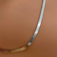 925 Sterling Silver 18 Inch Herring Bone Necklace