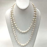 48" Knotted Genuine Pearl Rope Length Necklace, 89.65g