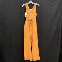 NWT Wmns TOPSHOP Orange Sleeveless Wide Leg Wrap Jumpsuit Sz 10 MSRP$85