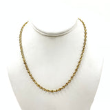 Danecraft Gold-Plated Silver 17.5" Long Twist Herringbone Chain Necklace 7.59g