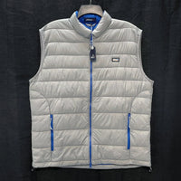 NWT Mens JOHNNIE-O Gray Hudson Lightweight Quilted Puffer Vest Sz L MSRP$128