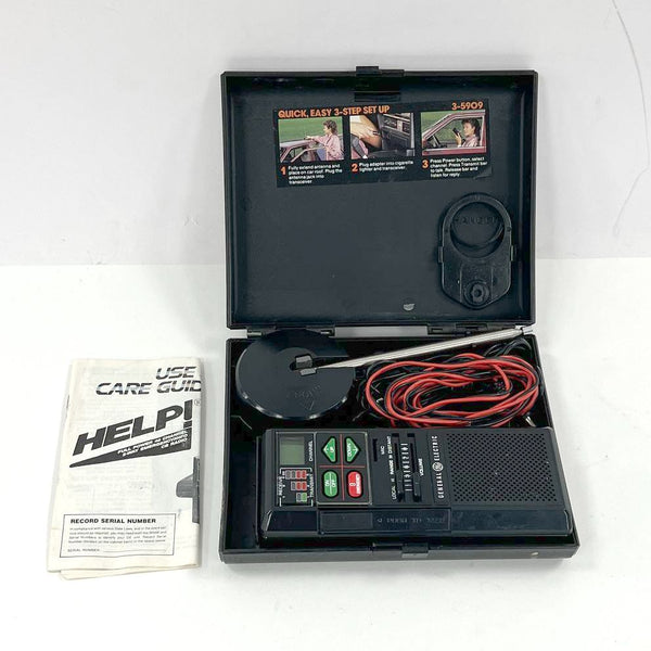 GE HELP! Full Power 40 Channel 2-Way Emergency/Info CB Radio 3-5909B - TESTED
