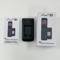 ANS F30 4G LYE Feature Flip Phone 8GB Reset in Box - TESTED