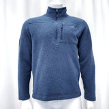 Mens The North Face Navy Blue Partial Zip Turtleneck Knit Sweater Sz L