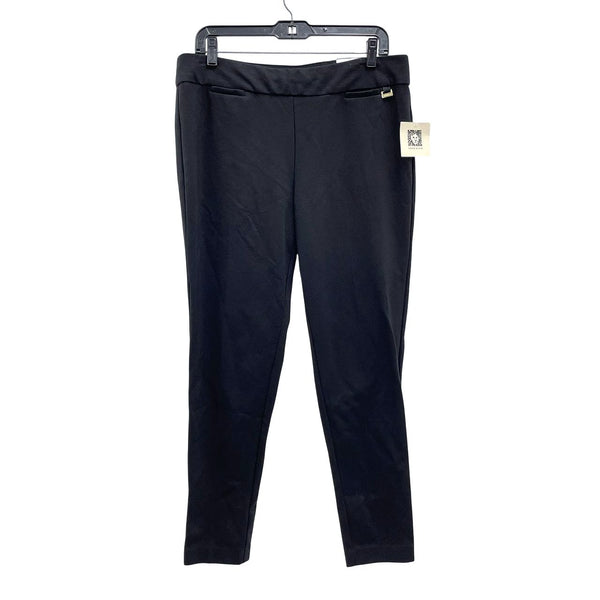 NWT Wmns ANNE KLEIN Black Thick Comfort Stretch Slim Ankle Pants Sz L MSRP$89