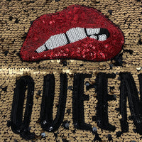 Steve Madden 'Queen' Gold Sequin Clutch