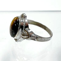 925 Sterling Silver Vintage Style Cats Eye Ring SZ - 6