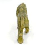 Vintage Brass Prowling Lion Figurine Sculpture 4.5" Tall