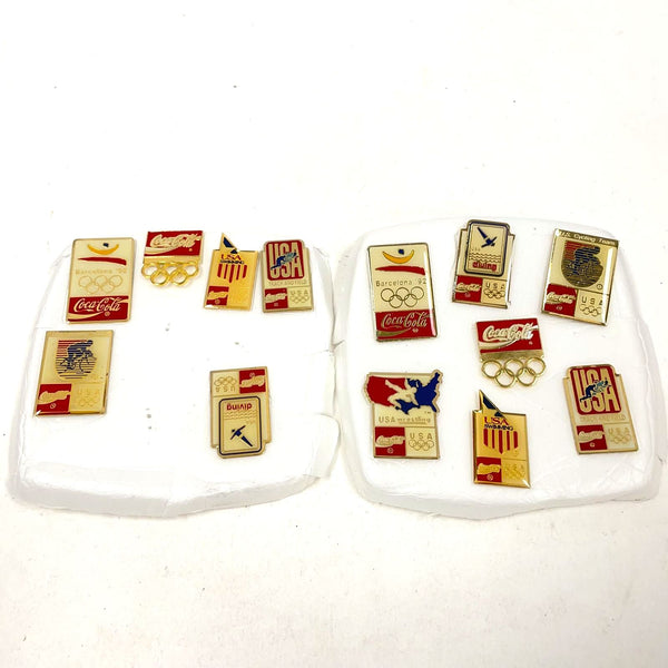 13pc VNTG Coca-Cola 1992 Barcelona Olympic Pins