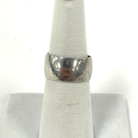 Sterling Silver Vintage Sz. 6.75 Omega Mu Chi Fraternal 9.5mm Wide Ring, 6.23g