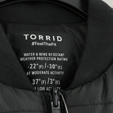 NWT Wmns TORRID Black Zip Up Quilted Puffer Bomber Jacket Sz L MSRP$219.5