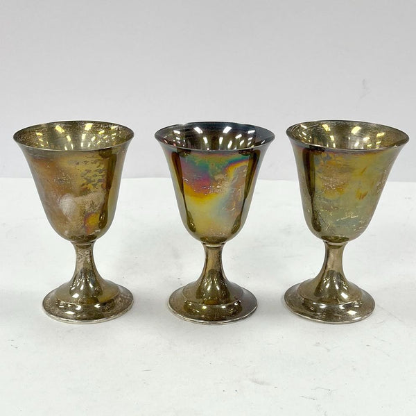 Vintage International Silver Lord Saybrook Cocktail Cups 3 Pc. Set 250g Sterling