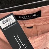 NWT Wmns LIVERPOOL Los Angeles Pale Blush Pink Cuffed Shorts Sz 10 / 30