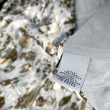 NWT Wmns ANNE KLEIN Silk Blend Tan Gray Textured Cinch Waist Pussy Bow Blouse 16