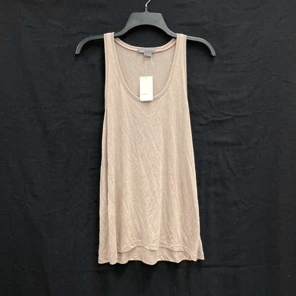 NWT Wmns VINCE. Pinky Beige Loose Casual Scoop Neck Tank Top Sz S MSRP$110