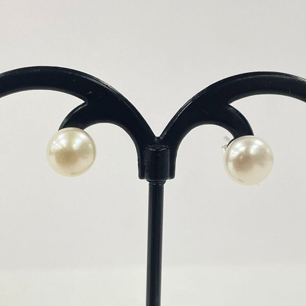 8.3mm Sterling Silver Primrose Fresh Water White Pearl Stud Earrings 1.65g