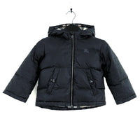 Toddler's BURBERRY Children Black Down Filled Nova Check Puffer Jacket Sz 2Y