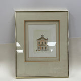 Ltd/500 Ed Framed Etching w Wash of Old House - Joni?