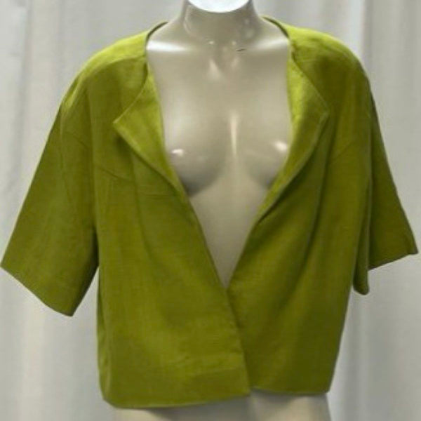 Wmns Kate Spade Lime Green Half Sleeve Clean Cut Jacket Sz 4