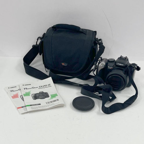 Canon PowerShot SX20 IS 12.1MP Lens 20x 5.0-100.0mm 1:2.8-5.7 with Bag - TESTED