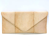 Urban Expressions Peach Faux Crocodile Large Clutch w/ Detachable Shoulder Strap