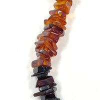 8-12mm Amber Nugget Graduated Color Ombre Necklace 20"