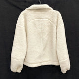 Wmns LULULEMON Cream Cinchable Fleece Sherpa Plush Teddy Zip Up Jacket Sz 8