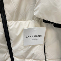 NWT Wmns ANNE KLEIN Off White / Cream Zip Up Mock Neck Puffer Jacket Sz L