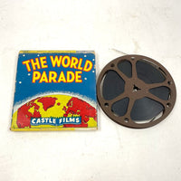 3pc VNTG Castle Films 8mm Film Reels - World Parade & Sport Parade