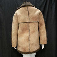 Vintage Sportsman MFG Co. Brown Genuine Sheepskin Suede Sherpa Jacket Sz 42