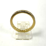 Gold Over Sterling Sz 9 2.8mm Wide CZ Eternity-Style Stacker Ring, 2.53g