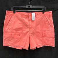 NWT Wmns AMERICAN EAGLE Pink Cut Off Raw Hem 90s Boyfriend Cargo Shorts Sz 14